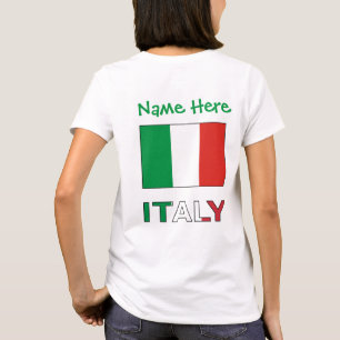 Italian Flag Republic Day Pride Personalised Gift T-Shirt