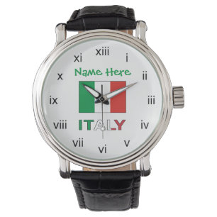 Italian Flag Republic Day Pride Personalised Gift Watch