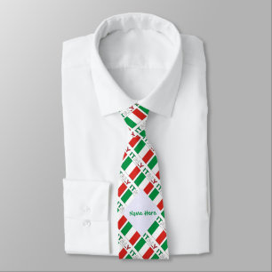 Italian Flag Republic Day Pride Personalized Gift Tie