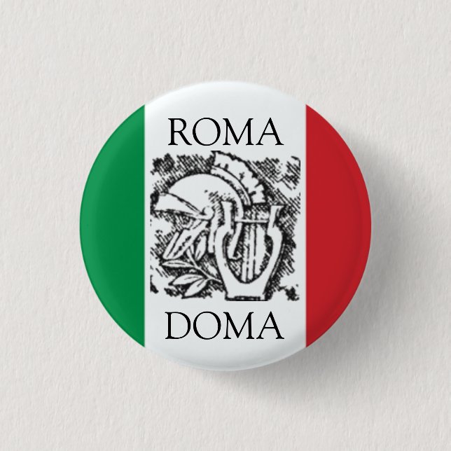italian flag  ROMA, DOMA 3 Cm Round Badge (Front)