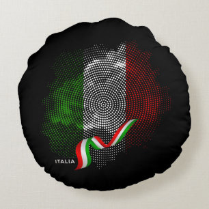 Italian flag round cushion