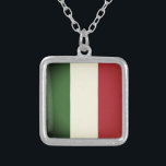 Italian Flag Silver Plated Necklace<br><div class="desc">Super Flag Shop
Flag Apparel and Gear
Show your International Pride on Flags of every Sovereign Nation,  from A to Z. 
Flag Menswear,  Flag Womenswear,  Flag Hoodies,  Flag Hats,  Flag Buttons,  Flag Stickers,  Flag Magnets,  Flag Mugs,  Flag Bumper Stickers,  Flag Luggage/Travel Gear   more!
www.SuperFlagShop.com</div>