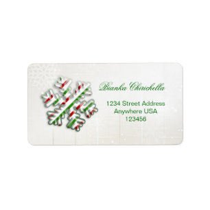 Italian flag Snowflake Avery address label