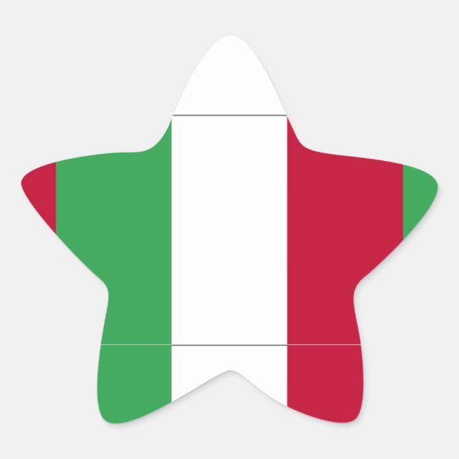 ITALIAN FLAG STAR STICKER (Front)