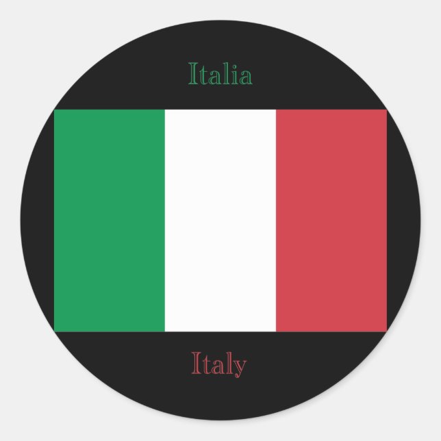 Italian Flag Sticker (Front)