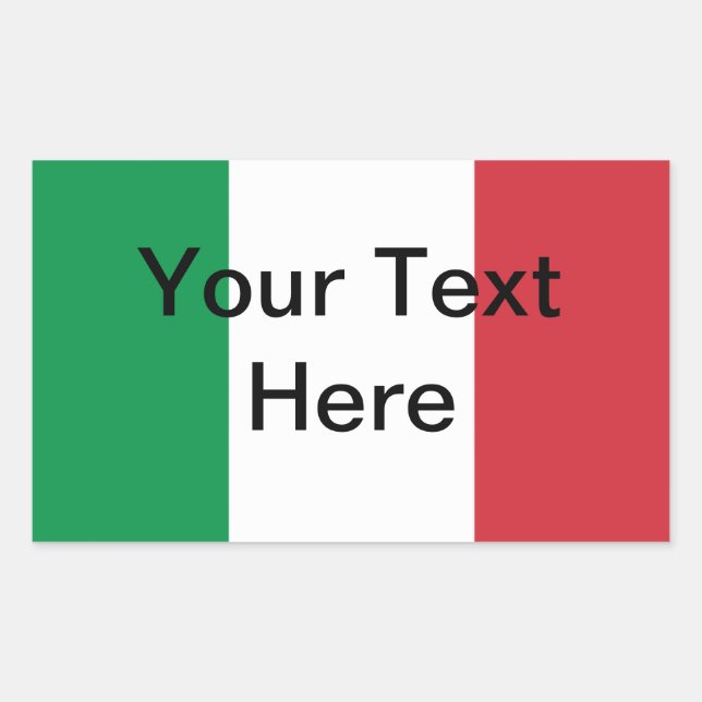 Italian Flag Sticker - Customizeable (Front)