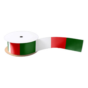 Italian Flag Stripes Design  Satin Ribbon