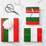 Italian Flag Stripes Design  Wrapping Paper Sheet<br><div class="desc">Italian Flag Stripes Design Wrapping paper Sheets,   Great for Christmas too.</div>