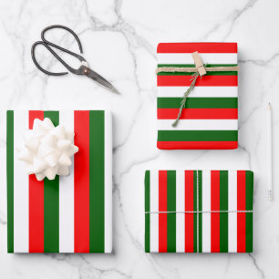 Italian Flag Stripes Design  Wrapping Paper Sheet