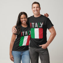 Italian flag t-shirts, colourful designs