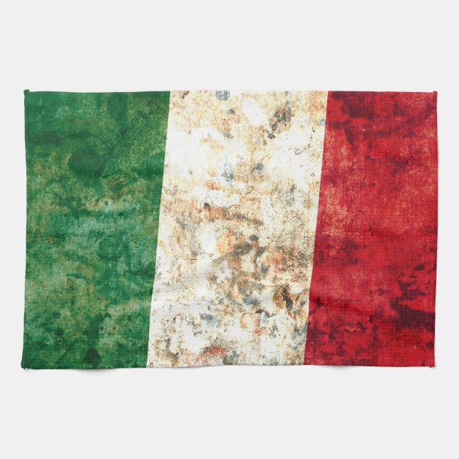 Italian Flag Tea Towel (Horizontal)