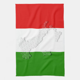 Italian flag tea towel