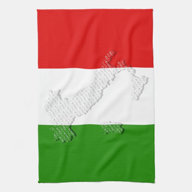 Italian flag tea towel (Vertical)