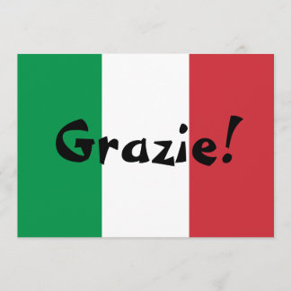 Italian Flag Thank You Card