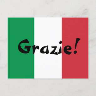 Italian Flag Thank You Postcard