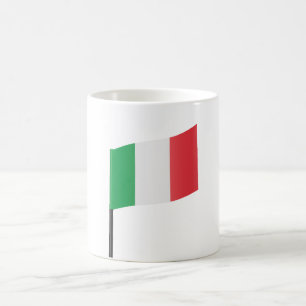 Italian flag toothpick coffee mug