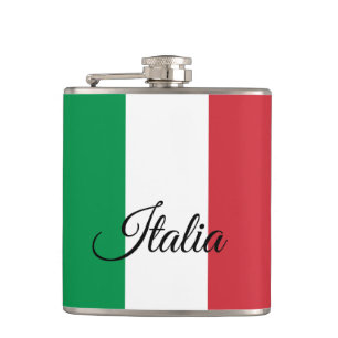 Italian Flag & travel Italy /sports fans Hip Flask