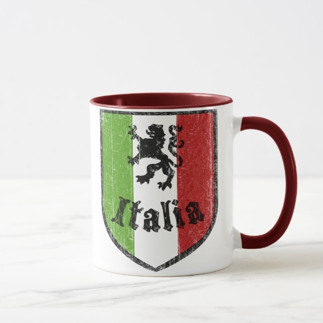 Italian Flag Vintage Coffee Mug (Right)