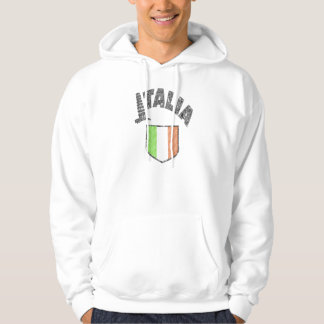Italian Flag Vintage Hooded Sweatshirt