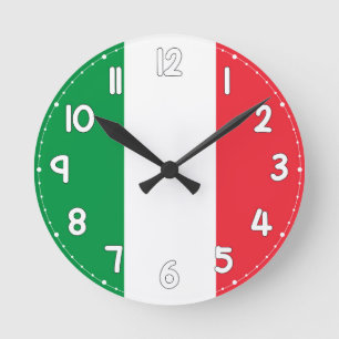 Italian Flag Wall Clock - Flag of Italy