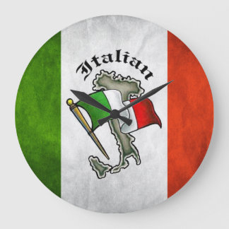 Italian Flag Wall Clock Italy