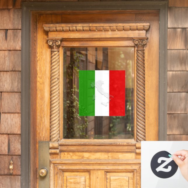 Italian flag window cling (Home Door)