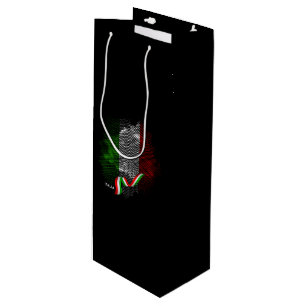 Italian flag wine gift bag