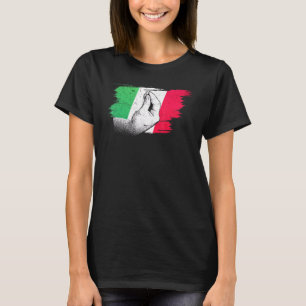 Italian Flag With An Italian Hand Gesture T-Shirt