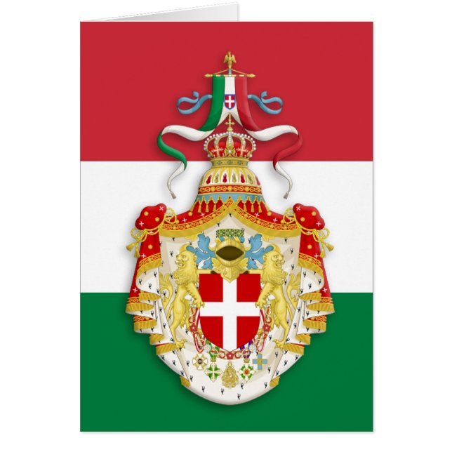 Italian Flag with insignia of the Kingdom of Italy (Front)
