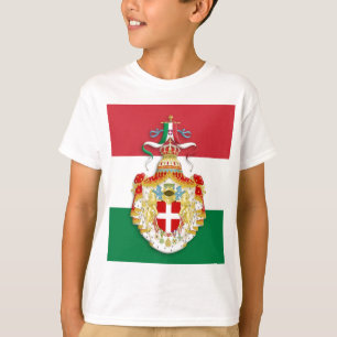 Italian Flag with insignia of the Kingdom of Italy T-Shirt