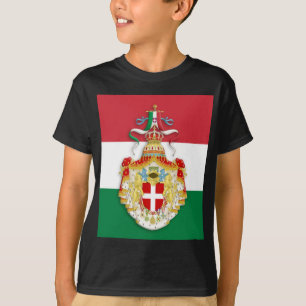 Italian Flag with insignia of the Kingdom of Italy T-Shirt
