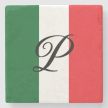 Italian Flag with Monogram