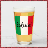 Italian Flag with Salute Greeting