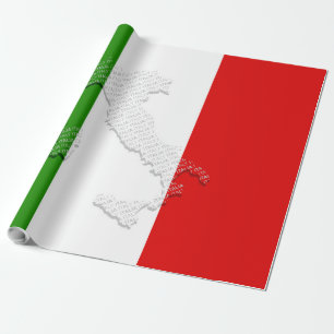 Italian flag wrapping paper