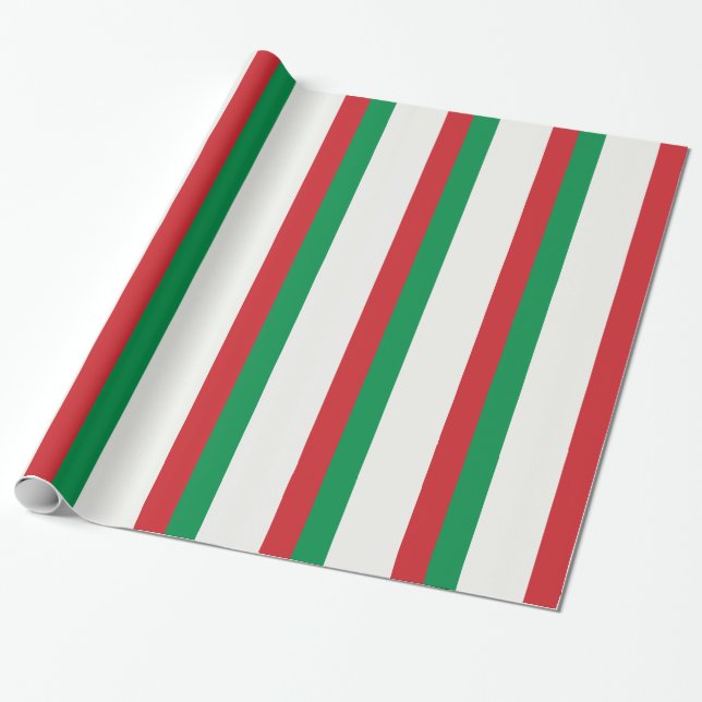 Italian flag wrapping paper (Unrolled)