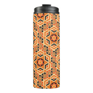 Italian floor geometric pattern, vintage mosaic. thermal tumbler