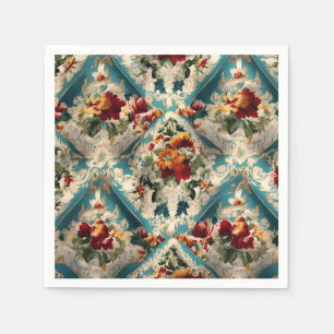 Italian Floral Damask Whimsical Pattern Napkin