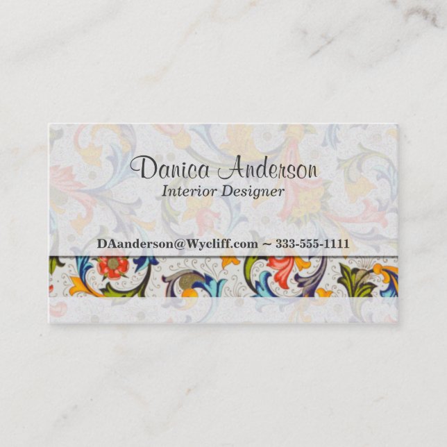 Italian Florentine Business Card (Front)