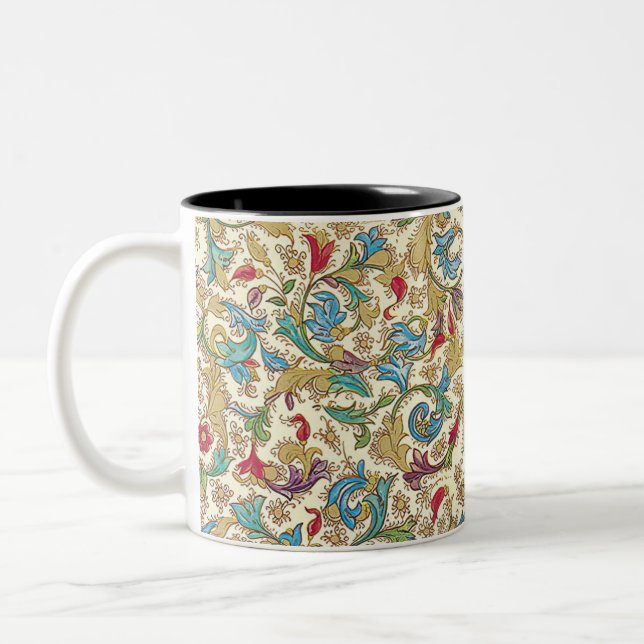 Italian Florentine Flourishes Two-Tone Coffee Mug (Left)