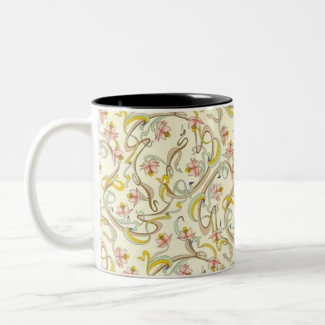 Italian Florentine Flourishes Two-Tone Coffee Mug (Left)