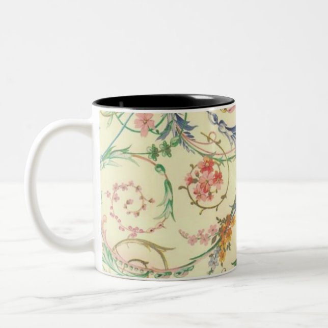 Italian Florentine Flourishes Two-Tone Coffee Mug (Left)