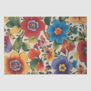 Italian Flower Print Decoupage /  Tissue Paper
