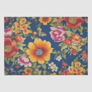 Italian Flower Print Decoupage /  Tissue Paper