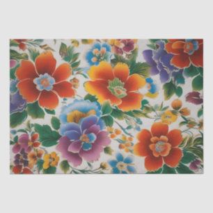 Italian Flower Print Decoupage /  Tissue Paper