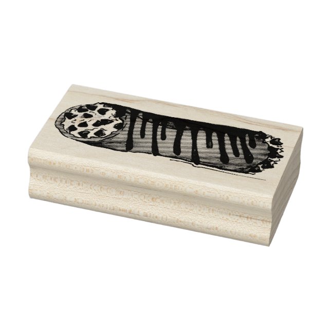 Italian Food Bakery Pastry Chocolate Chip Cannoli Rubber Stamp (Stamp)