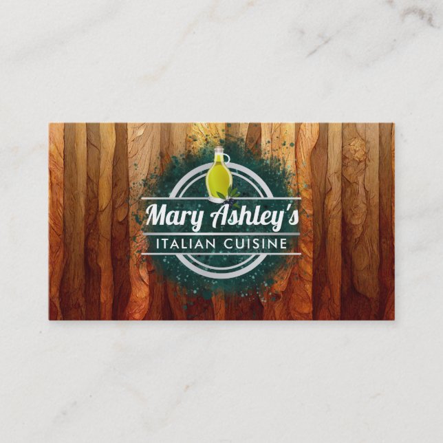 Italian food business cards (Front)