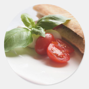 Italian food classic round sticker