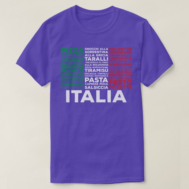 Italian Food Flag Italy Pasta Love Italia Premium  T-Shirt (Design Front)