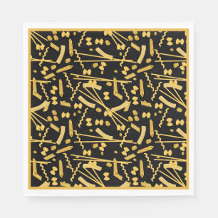 Italian food, pasta pattern napkin