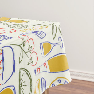 Italian Food Pattern  Tablecloth